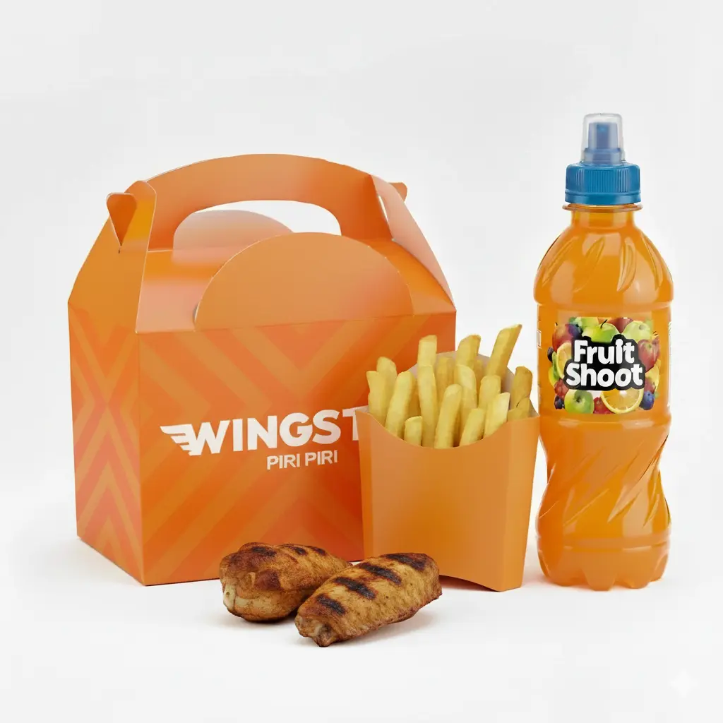 Kids chicken wings meal